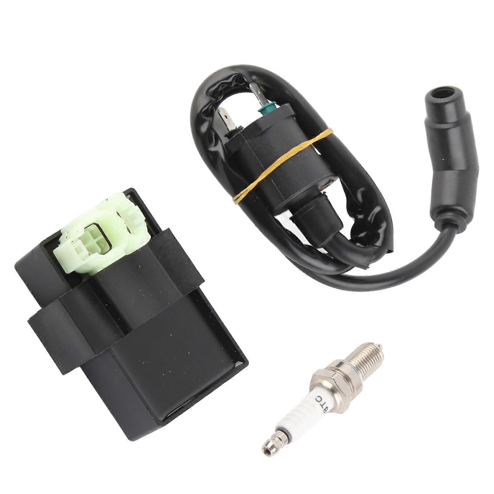 CDI Box Kit with Spark Plug Ignition Coil 30410‑HC4‑770 Replacement for FourTrax 300 TRX300 2x4 1990