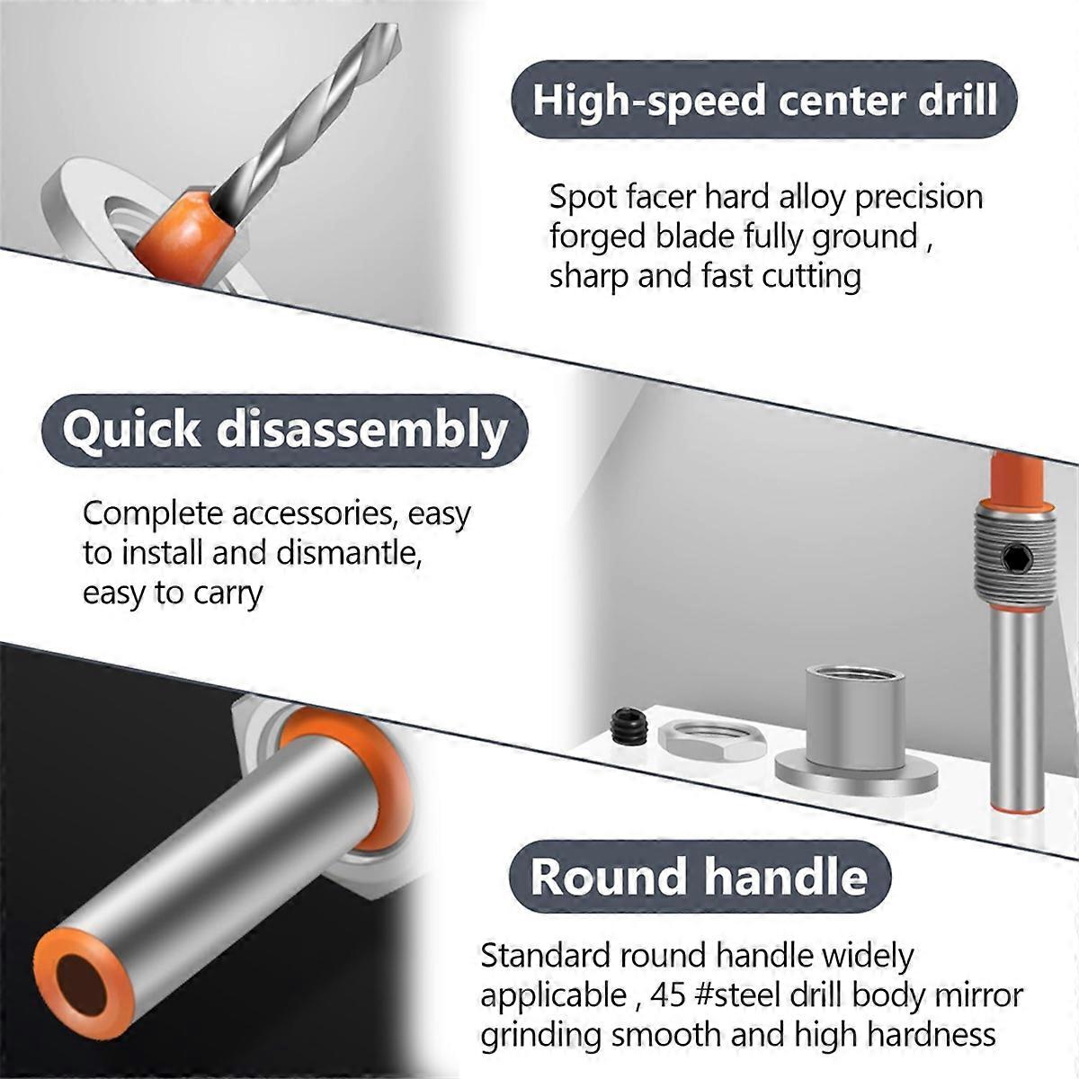Countersink Drill Bit Wood Set, 8 mm, for Wood&Plastic Drilling Holes