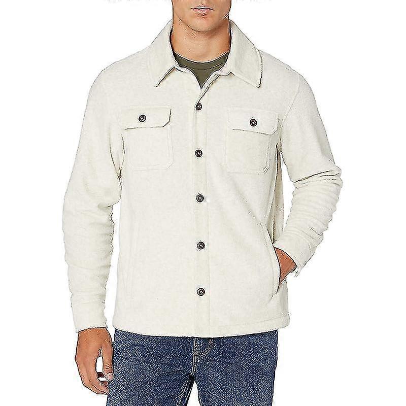 Elegant Long-sleeve Fleece Jacket for Men with Stylish Design