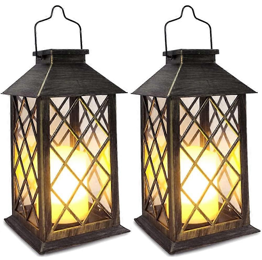 2 Pack Solar Lantern for Outdoor Party Decorative 14 Inch