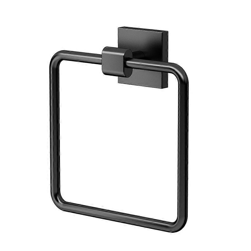 Matte Black Bathroom Towel Ring Holder 6.13" Wide
