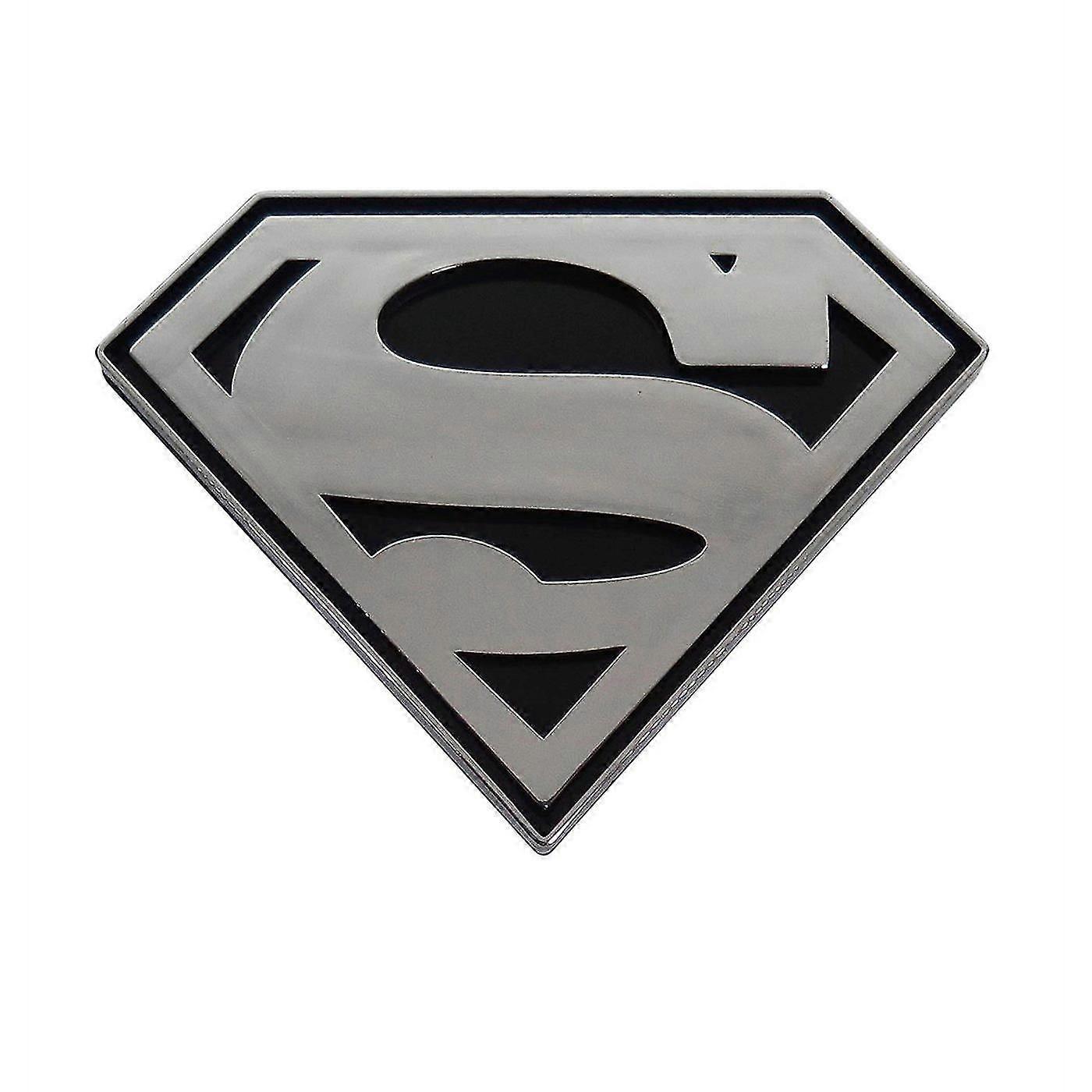 Superman krom og sort symbol bil emblem