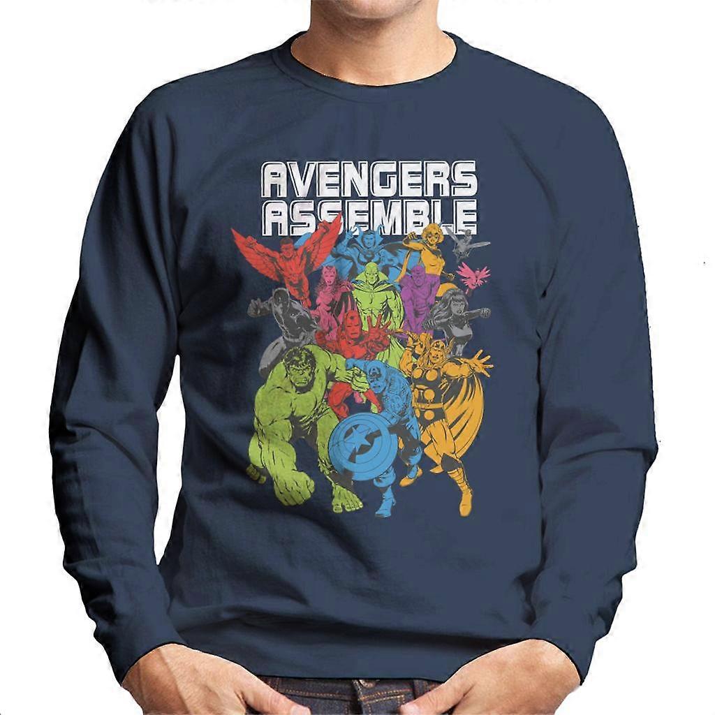 Marvel Avengers Assemble Comic Book Colour Art Men's Sweatshirt
