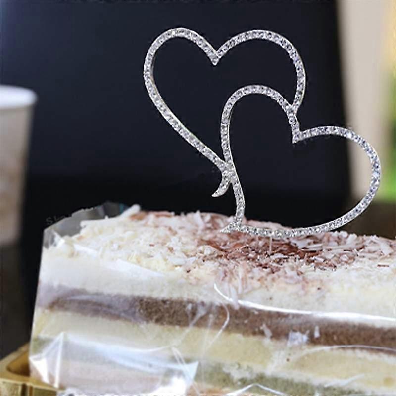 Heart Crystal Cake Insert Cake Decoration Wedding Gift Cake Insert Decoration