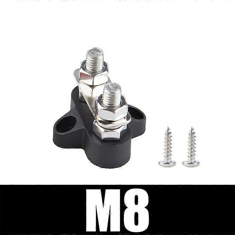 5/16\" Terminal Block Studs M8 48V Junction Block Bus Bar Insulated Dual Heavy Duty Power Distribution Stud Positive Negative RV