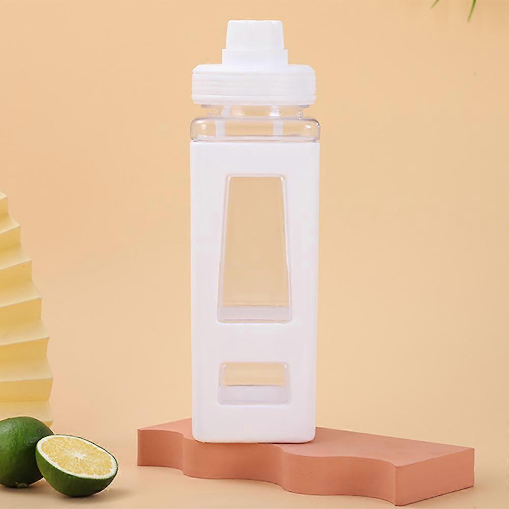 Kawaii 700ml Water Bottle for Girls with 3D Strips and Straw, Portable Anti-Hail Case for Kids, Reusable Plastic Material