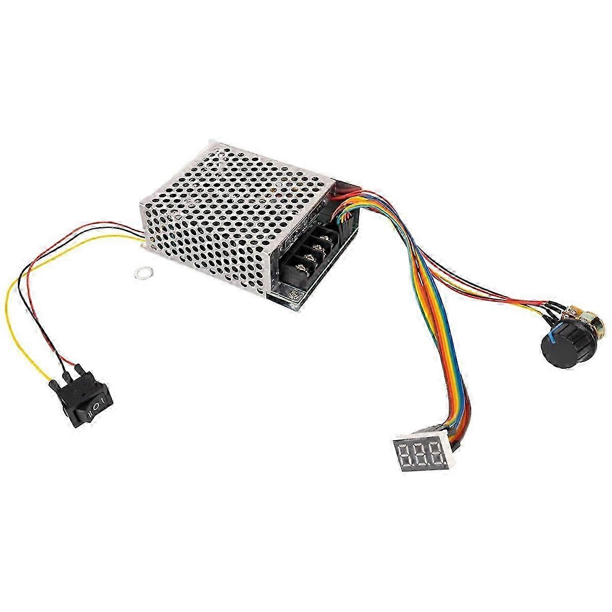 10-55V 12V 24V 36V 48V 60A 15KHZ PWM DC Brushed Motor Speed Controller Switch with LED Display, Forw NN