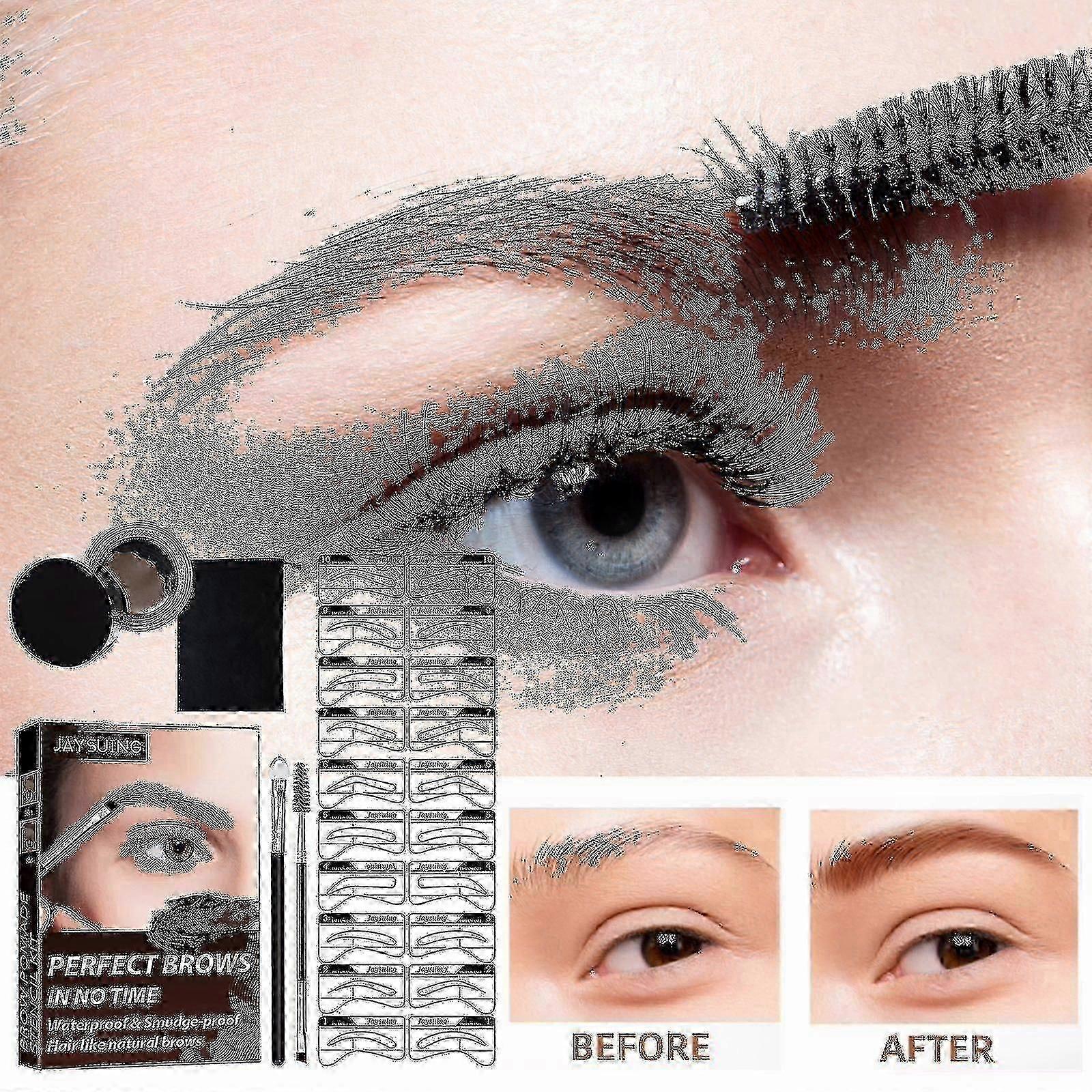Jaysuing Eyebrow Cream Set with Eyebrow Brush, Self-Coloring, Waterproof, Long-lasting, Non-Removable, Not Easy to Smudge, Eyebrow Cream |