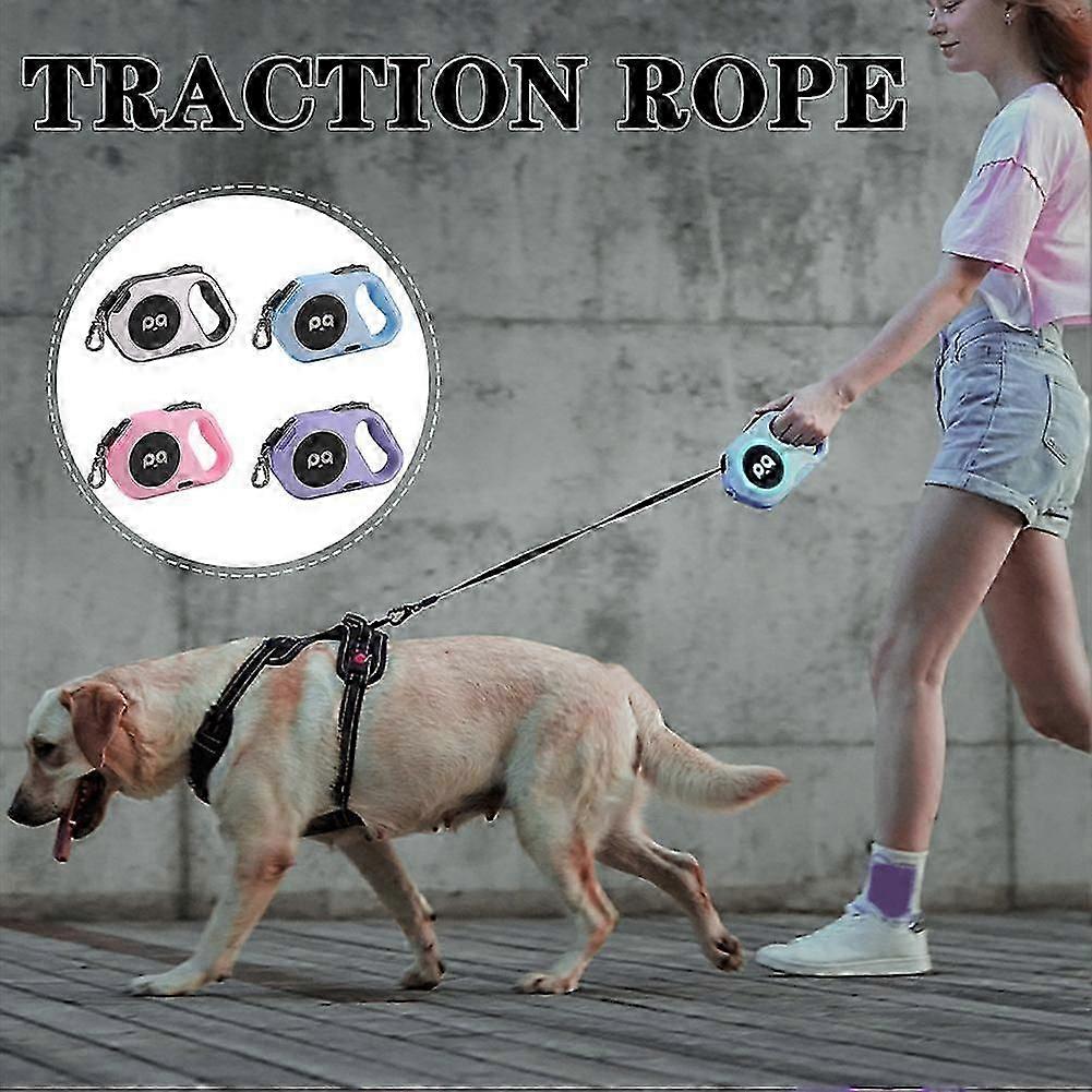 Retractable Dog Leash Upgraded Rechargeable with LED Light