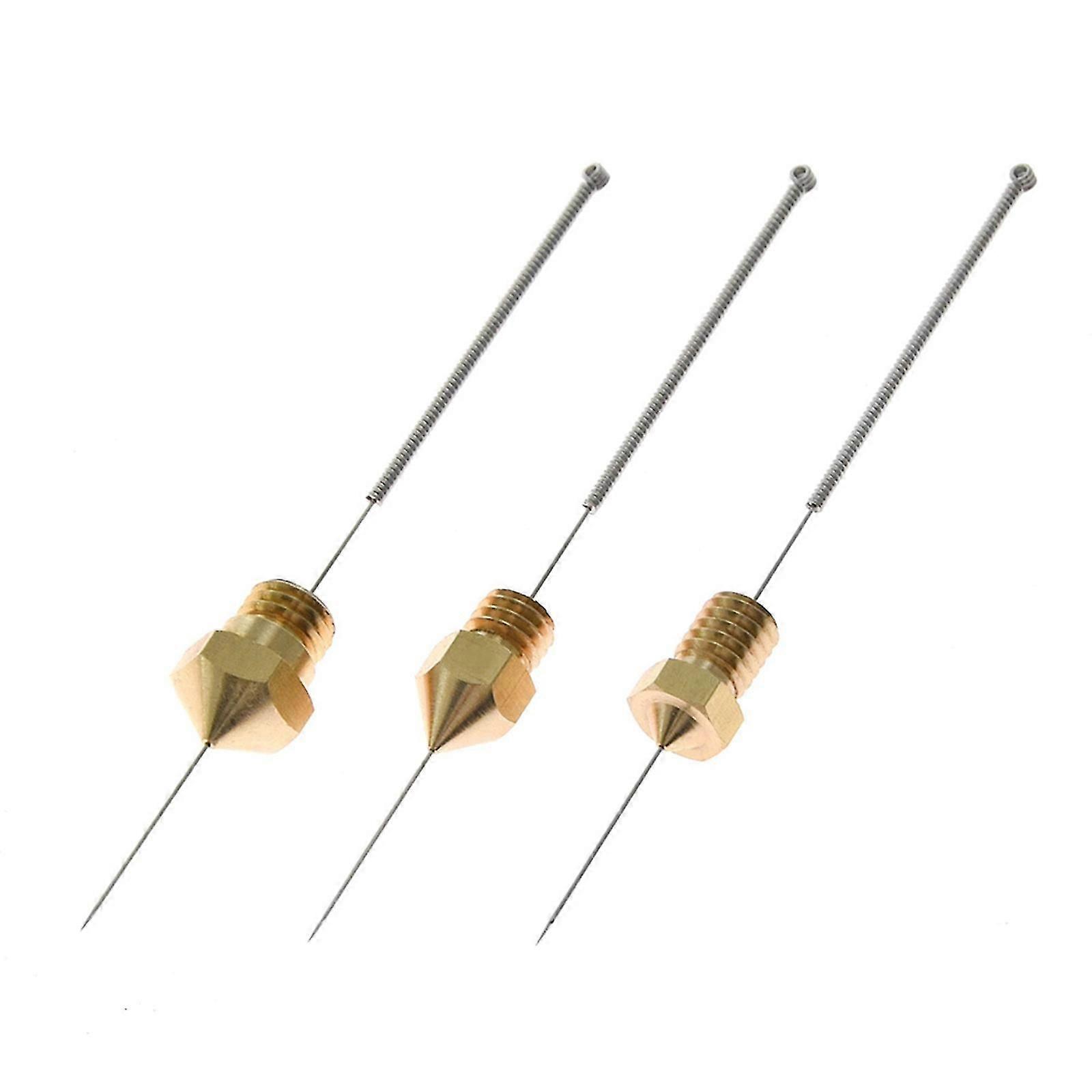 10 stk. nåler for rengjøring av dyser i rustfritt stål 0,2 mm 0,25 mm 0,3 mm 0,35 0,4 mm