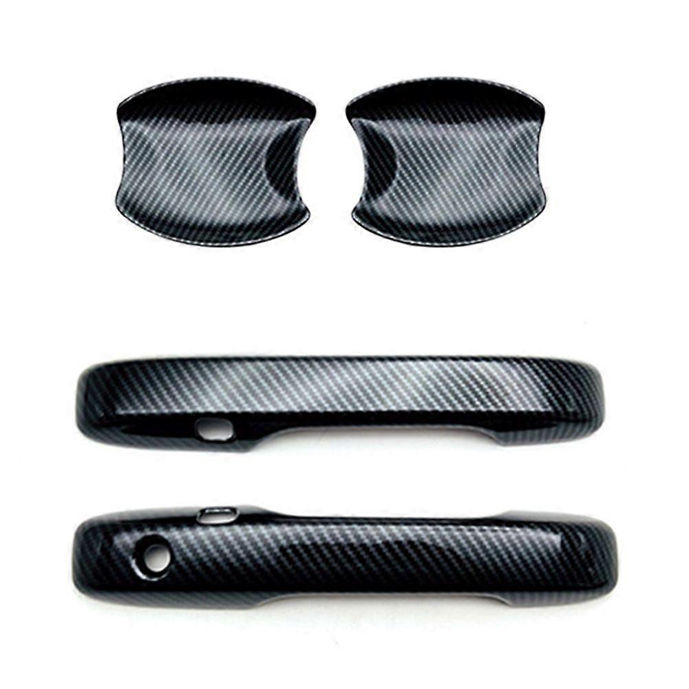 Car Carbon Fiber Front Door Handle Cover Trim Sticker Door Handle Bowl Cover Trims for -V Vezel 2021 2022 RHD