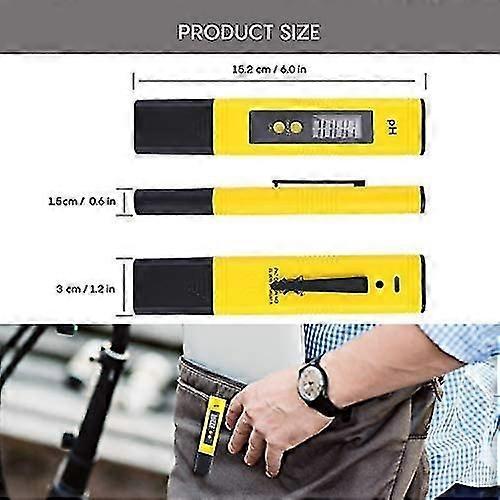 Digital Ph Meter, Portable Digital Ph Tester Reader 0.01ph Resolution, Test With 0-14 Ph Measuring Range With Atc