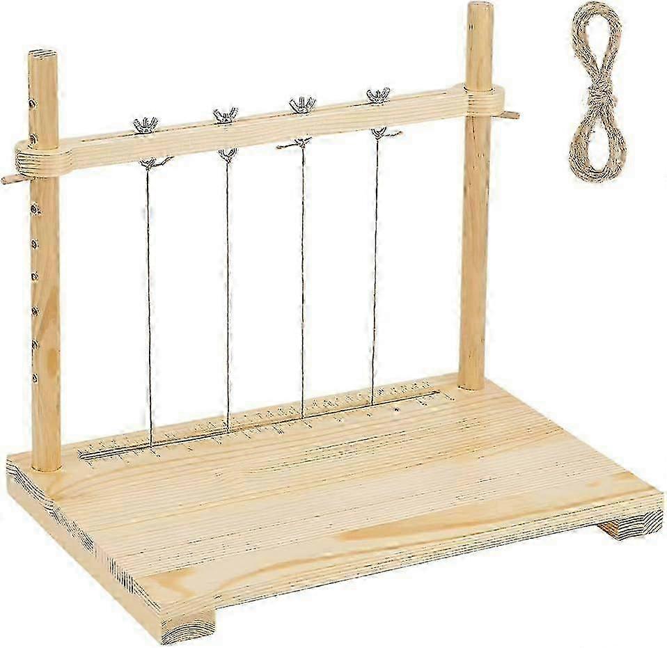 DIY Bookbinding Tool Set with 15.7x9.4 inch Frame Hemp Rope Included for Handmade Craft and Sewing Material Needs