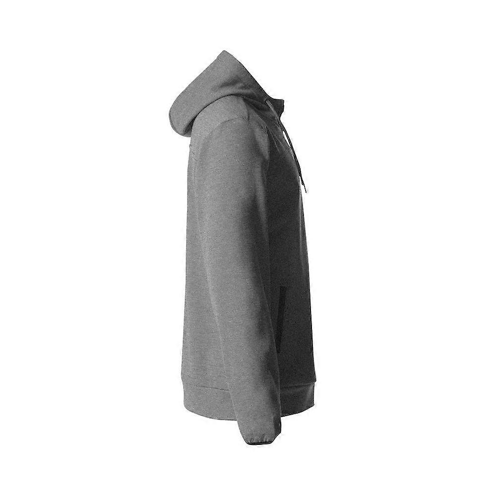 Clique Men's Ottawa Melange Full Zip Hoodie - Grey, Slim Fit, Zip Front, Casual Sweatshirt