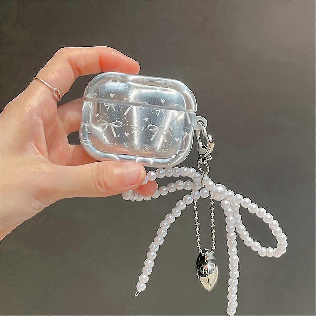 3D Bow Earphone Protective Case for Pro, Heart-Shaped Design, Shockproof Protective Case