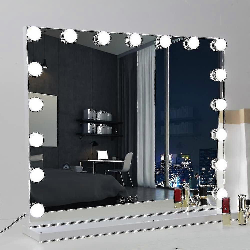 3 Color Lights and 14 Dimmable LED Bulbs for Large Makeup Vanity Mirror
