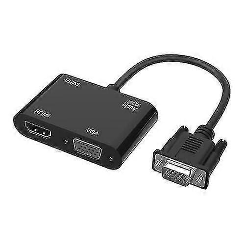 Hv 1080p Vga To Hdmi + Vga Adapter With Audio