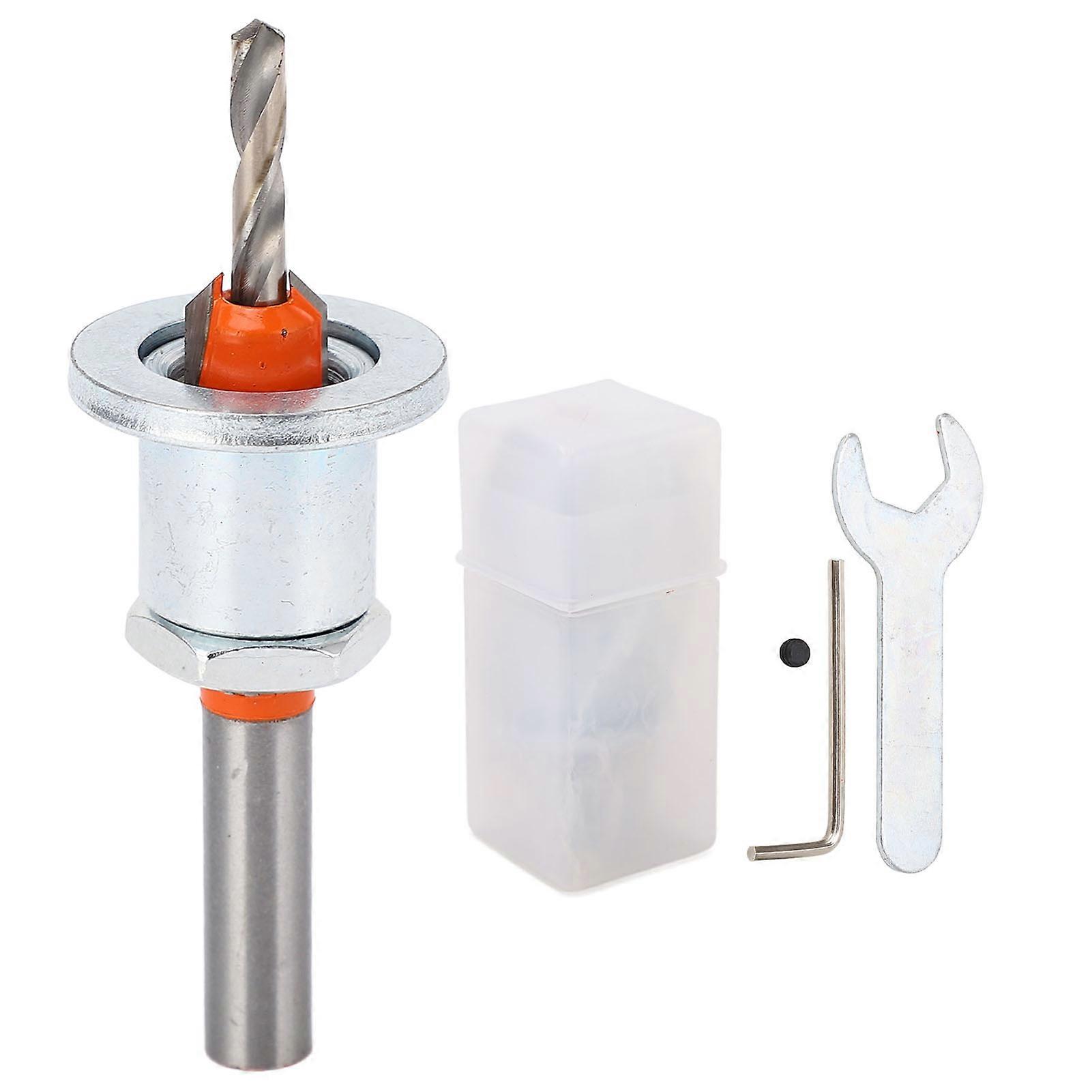 Countersink Drill Bit Set Adjustable Replacement Combo with Case for Wood Metal Power Tool