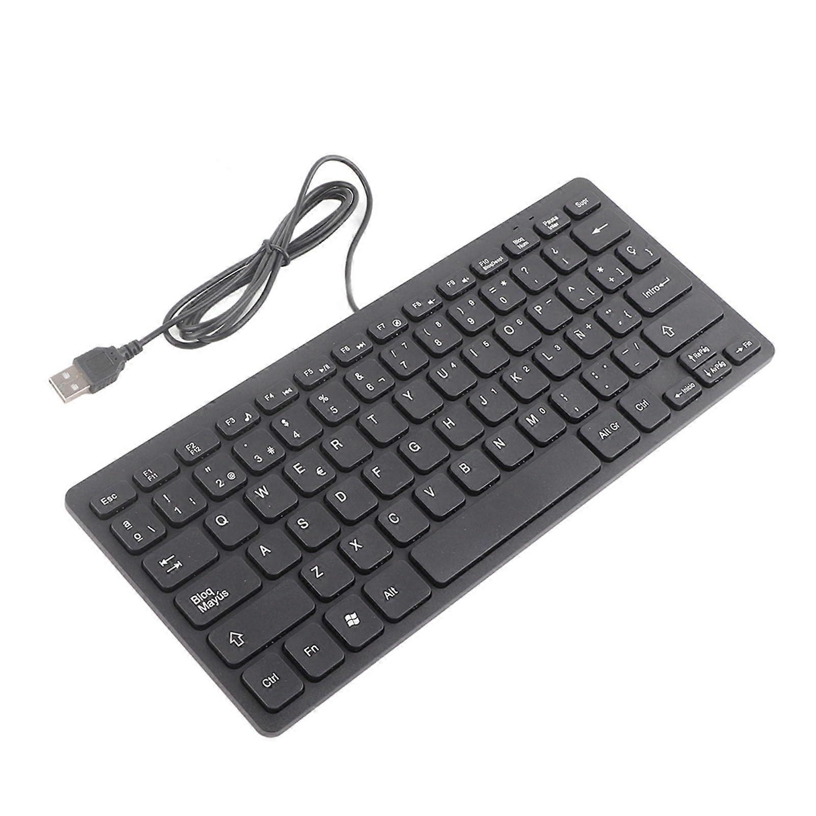 Spanish Keyboard Foldable 78-Key Keyboard For Laptop And Desktop Computer