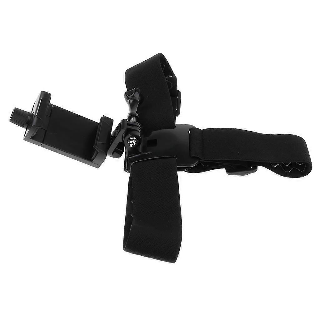 Head Mount with Strap for Action Camera Cell Phone Holder Adjustable Clamp Mount Wearable Video POV Filming Multicolor