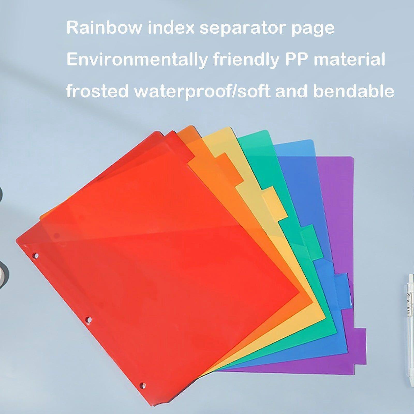 Plastic Divider With Two Pockets Two Pocket Plastic Divider With Label Multi Colored Pocket Divider With 3 Holes Suitable For 3 Ring Buckle Binders.