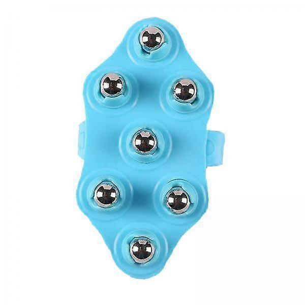 2X Palm Shaped Hand Held Massager for Foot, Hamstrings, Thighs Blue