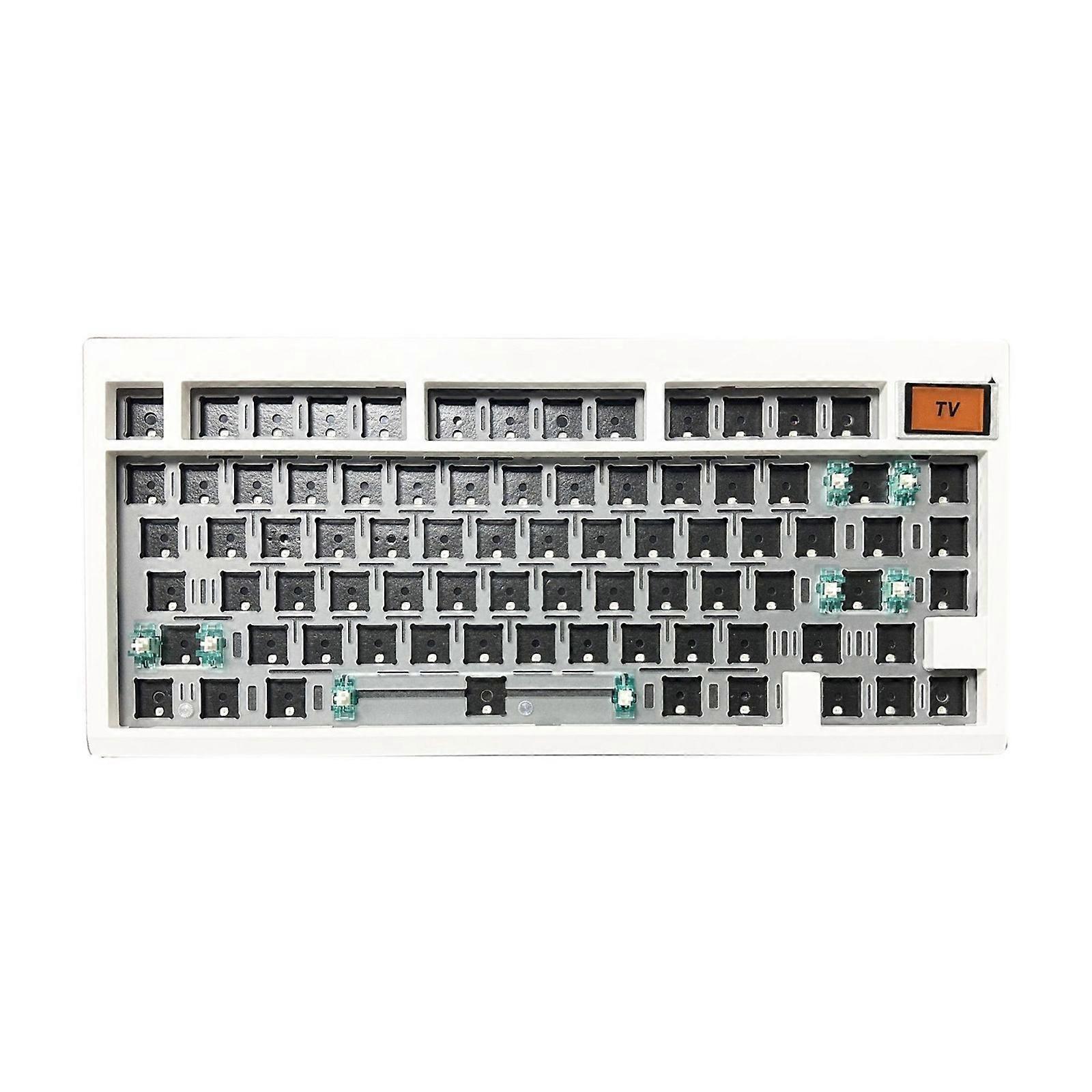 GMK81 3Modes Mechanical Game Keyboard KIT  BT5/2.4G/UsbC Hot-Swappable Keyboards for ESports Game  White