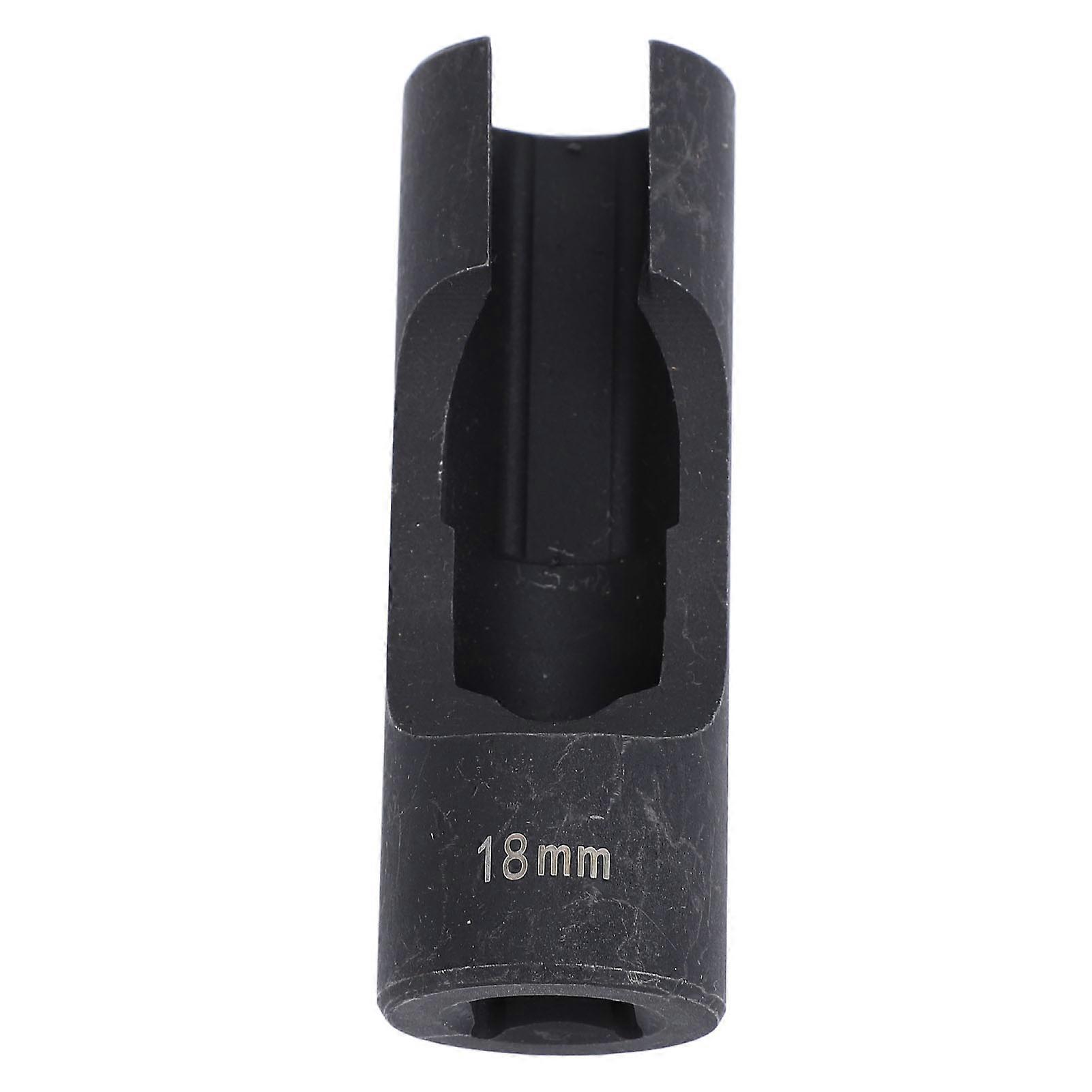 BOROCO Fuel Line Socket 1/2in Drive Chrome Vanadium Steel Efficient Removal for Fasteners On Injector Lines Bent Pipes EGT Sensors (18mm)