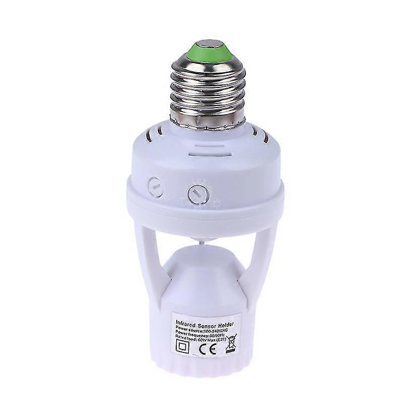 1Pc AC100-240V E27 Socket Converter With PIR Motion Sensor LED Lamp Base
