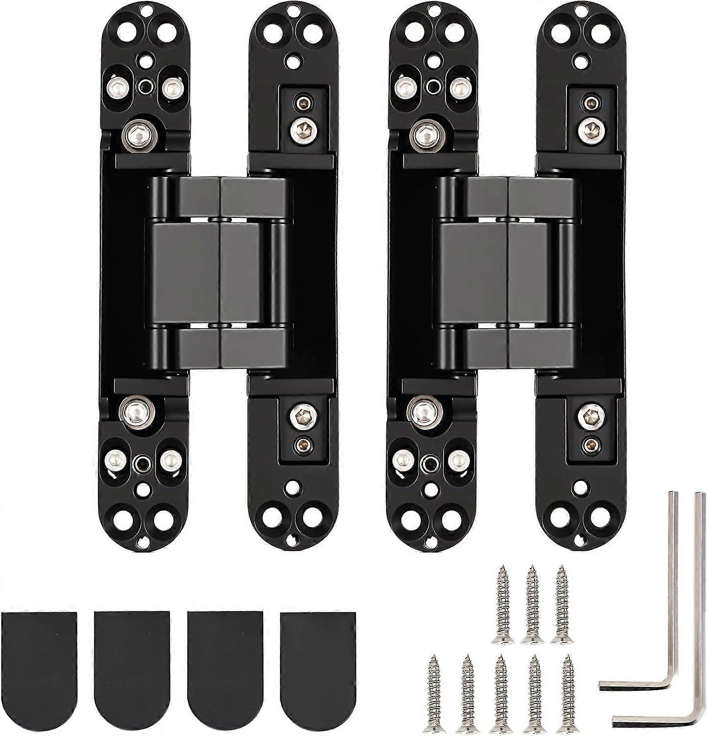 2025 Neuestes Modell 2er Pack Versteckte Türscharniere, 6 Zoll Schwarz Heavy Duty Versteckt