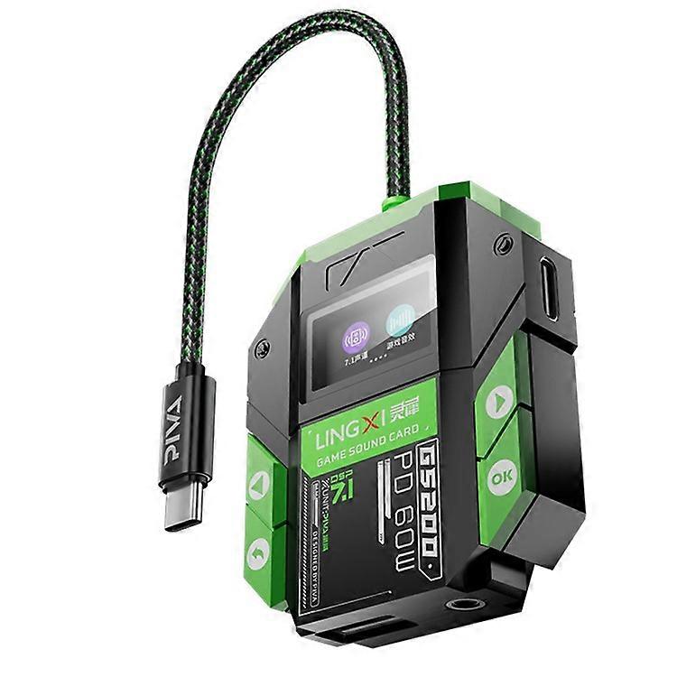 PIVA GS200 7.1 Virtual Surround Sound Gaming Expansion Dock External Adapter Sound Card Audio Converter