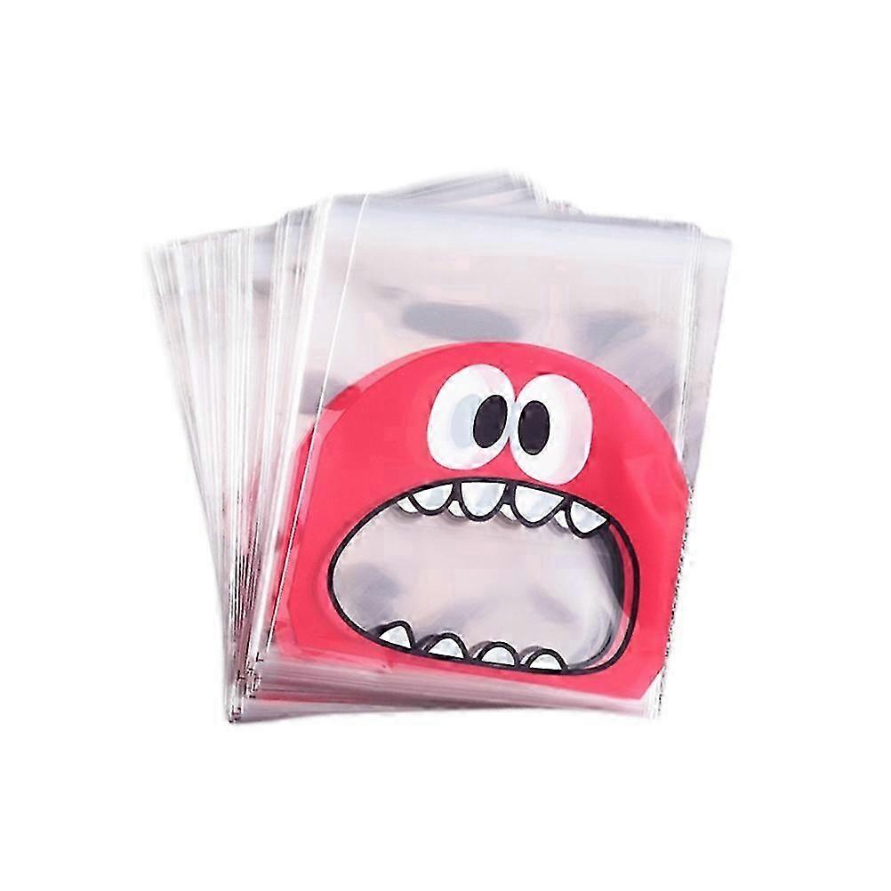 100 قطعة 10 × 13 سنتيمتر الكرتون حلوى كوكي مخبز بسكويت أكياس بلاستيكية لتغليف هدايا الخبز محلية الصنع