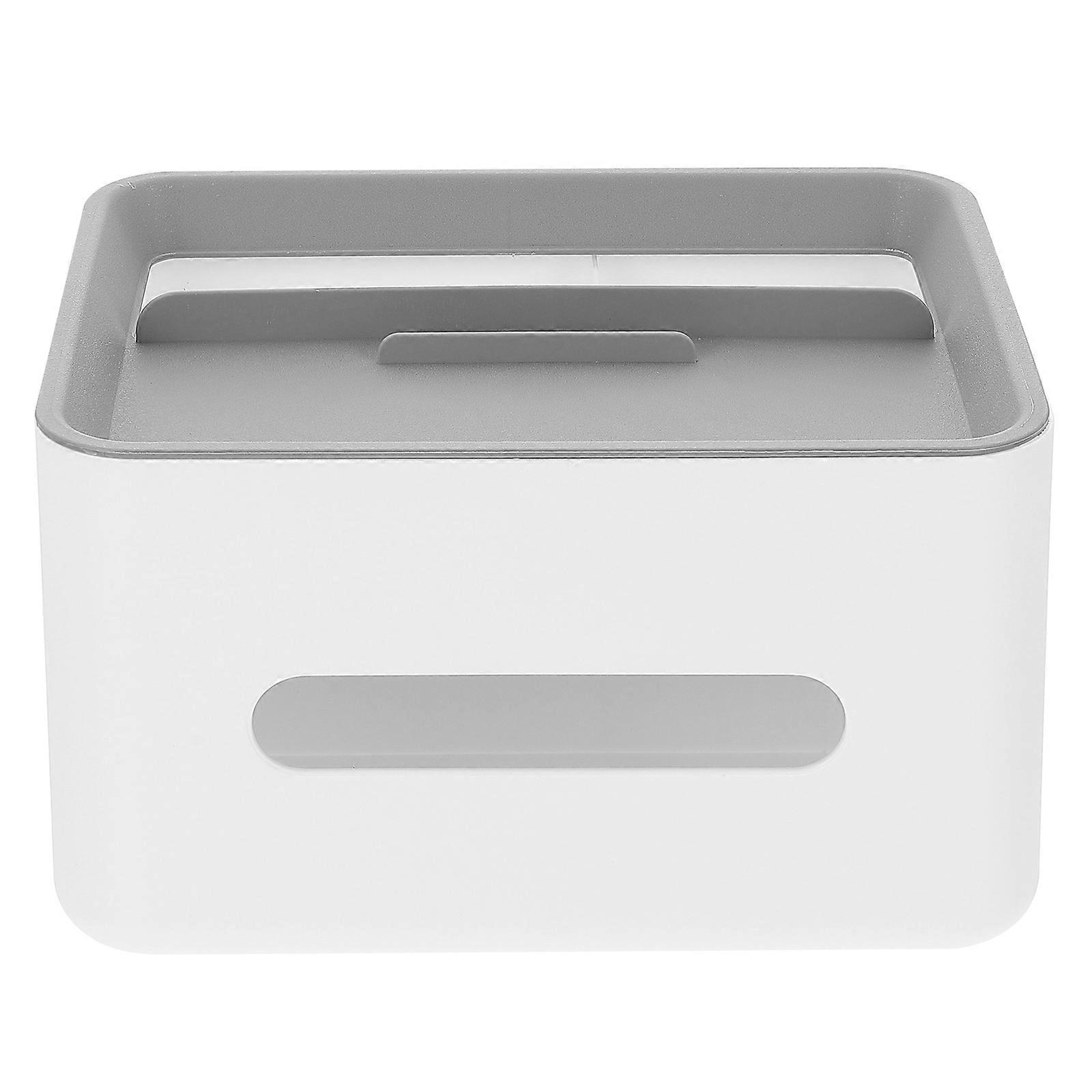 Multifunctional Remote Control Organizer Tissue Container with Lid – Sturdy Desktop Storage Case for Home, Office, and Dormitory Use – Easy to Clean