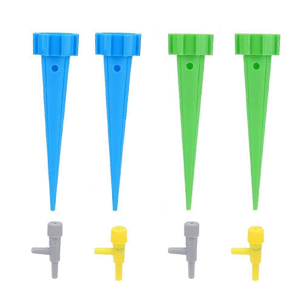 Automatic Plant Watering Irrigation Device 4 Pcs Adjustable Drip Tips for Flower Pot with Control Valve Switch