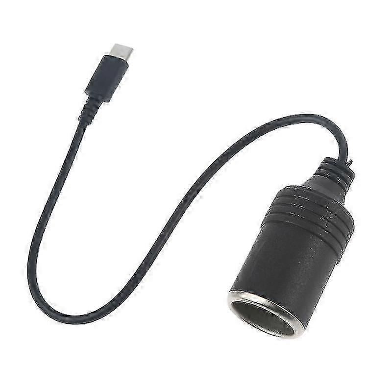 USB C PD to 12V Car Cigarette Lighter Socket Female Power Cable Type C Fast Charging