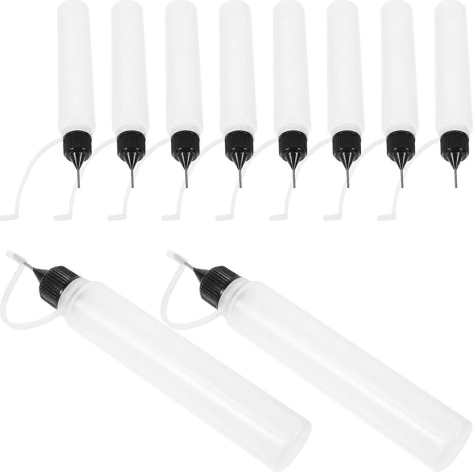 10pcs Needle Tip Glue Bottles Precise Squeeze Applicators for Craft DIY Handmade Projects Leak Resistant Dispensing Tips