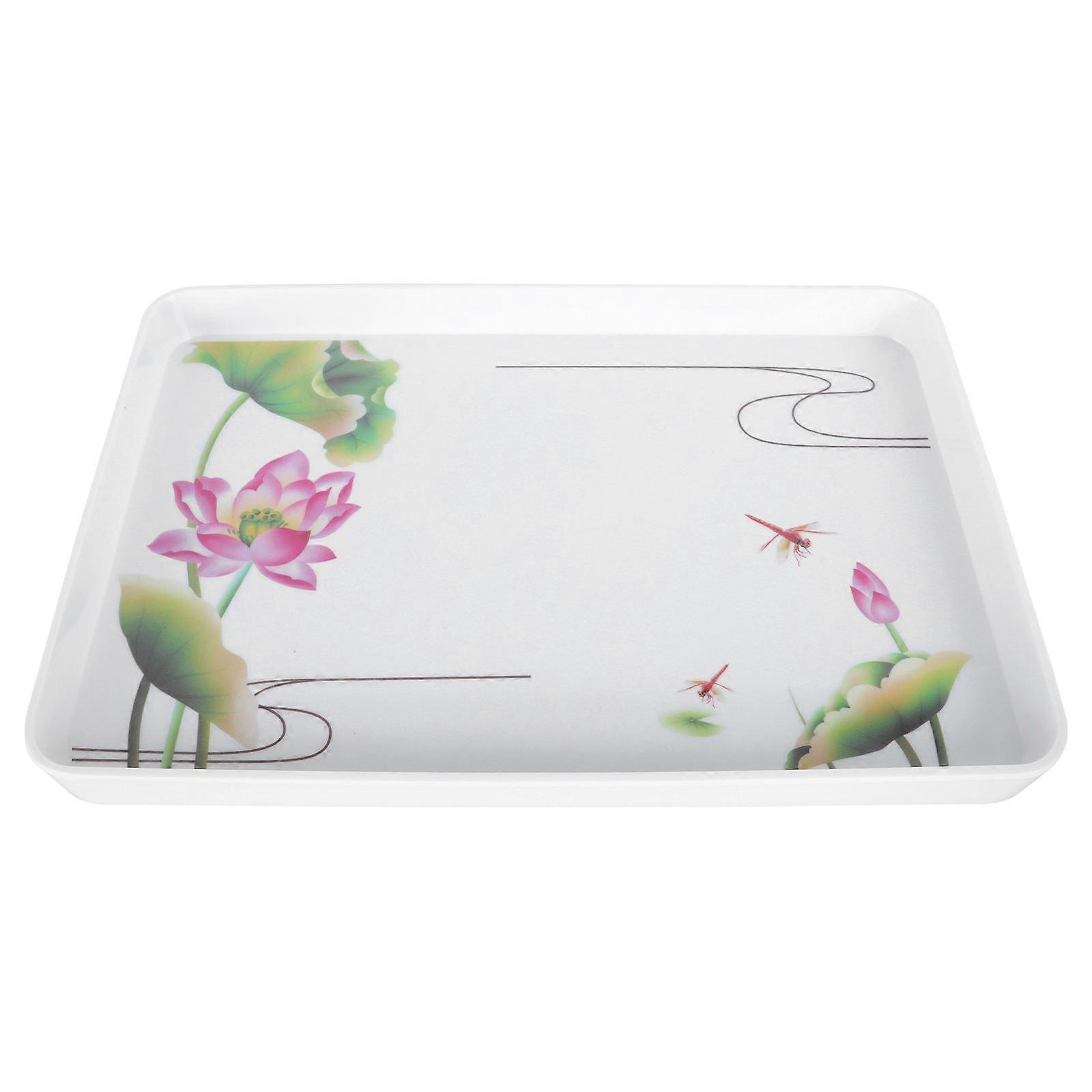 Snack Serving Tray Rectangular Fruit Tray Daily Use 35x23cm Portable 1Pcs