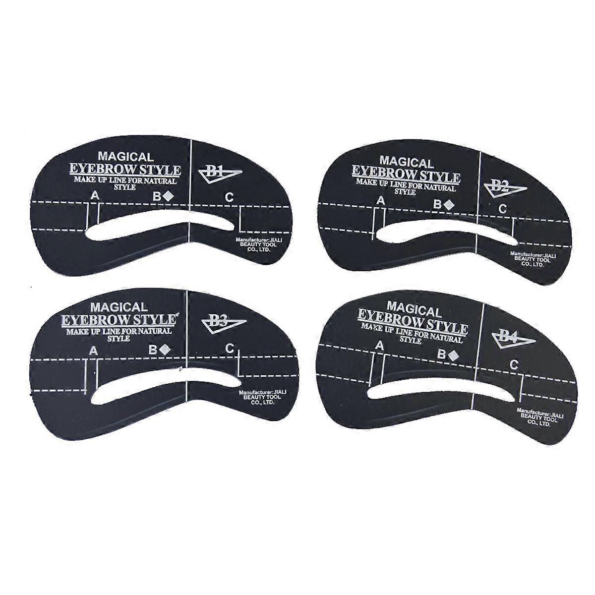 24 Piece Eyebrow Stencil Kit – Clear ABS Plastic Reusable Shaping Templates for Precise DIY Eyebrow Grooming & Makeup
