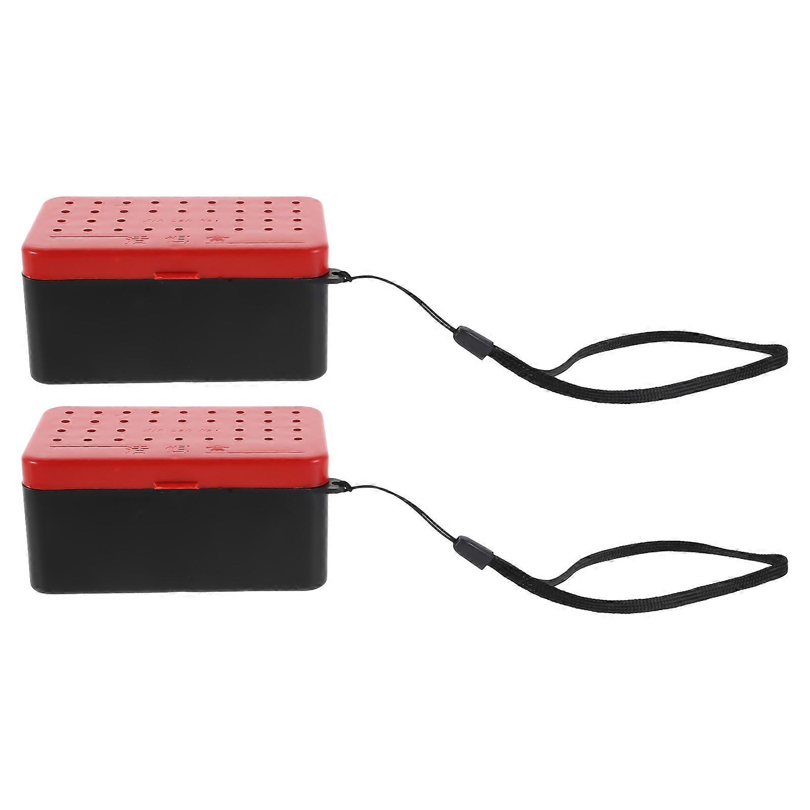 Fishing Bait Kit Separate Storage Fishing Bait Box Double Layer Rectangular For Freshwater Fishing .00X6.00X4.50CM 2Pcs