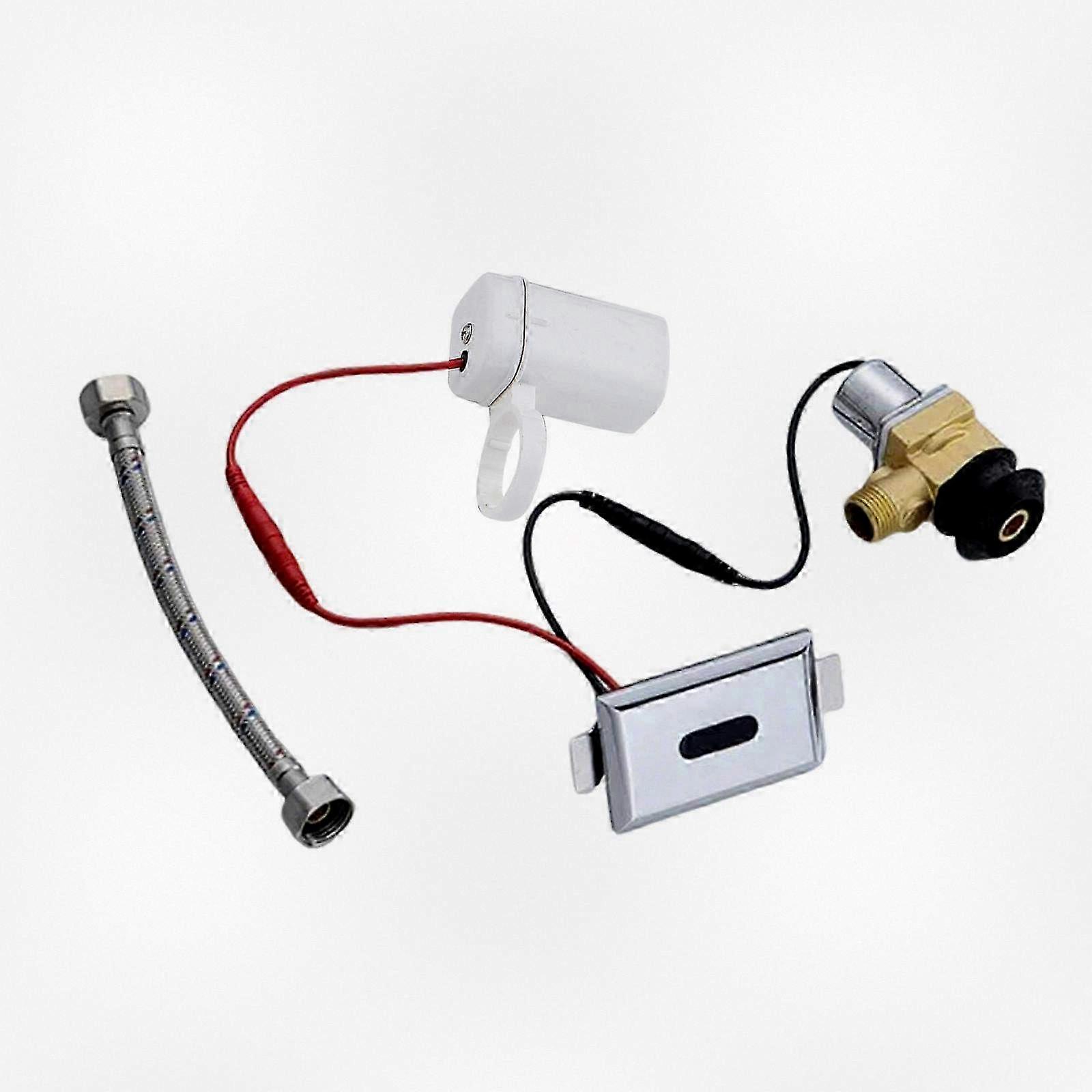 Touchless Urinal Flush Kit with Solenoid Valve and Sensor for Commercial Restrooms, Automatic Urinal Flushing Device Accessories
