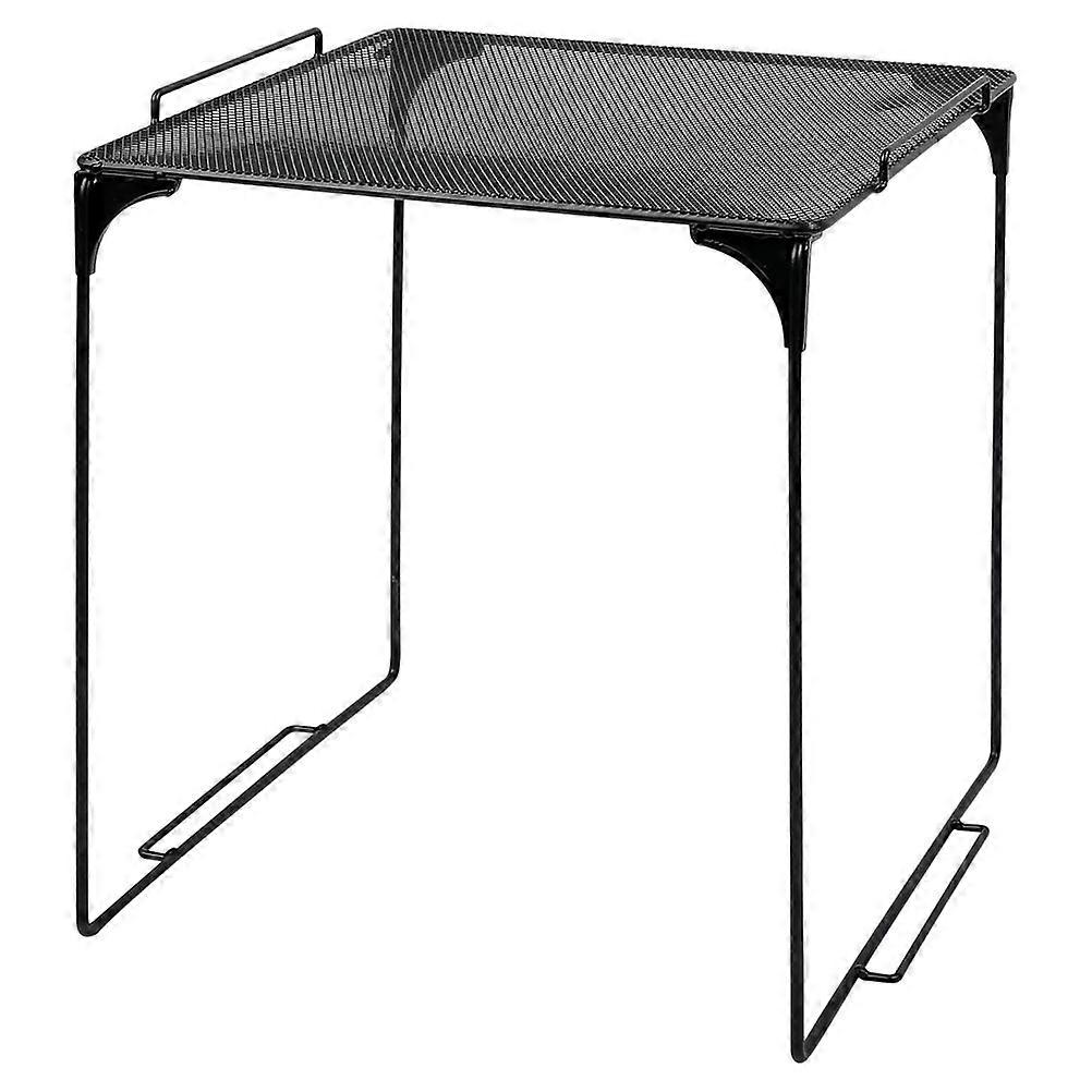 Metal Locker Shelf Stackable Cabinet Storage Rack Black Classic Design For Home Office Garage 1Set