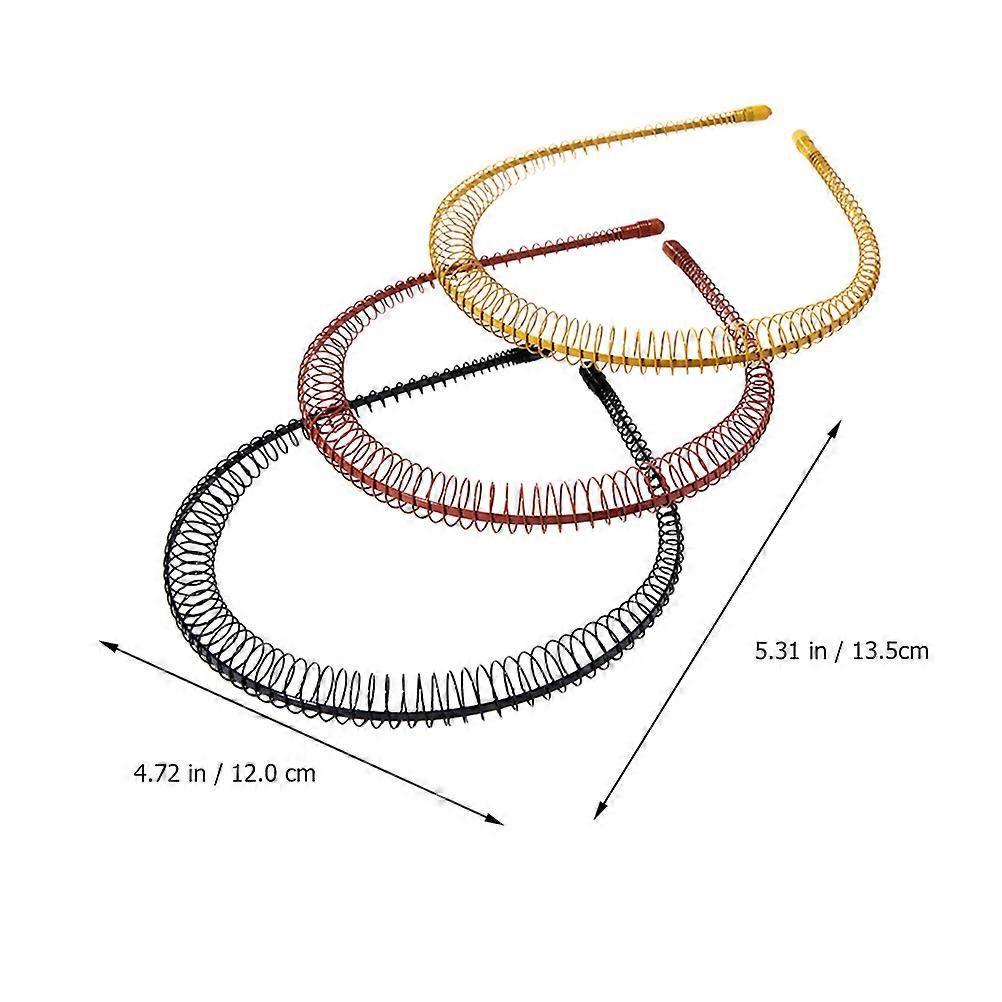 3pcs Unisex Wave Non Slip Hairbands Invisible Head Hoops for Sports Festivals Parties Comfortable Elastic Design