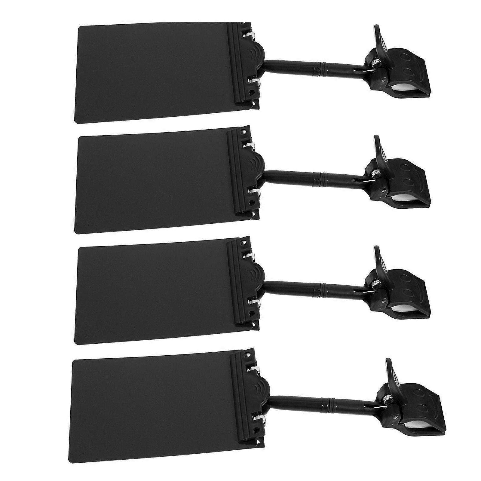 Merchandise Display Clip On Sign Holder Writable Erasable Price Tag For Retail Environments Rectangular Black 4Pcs