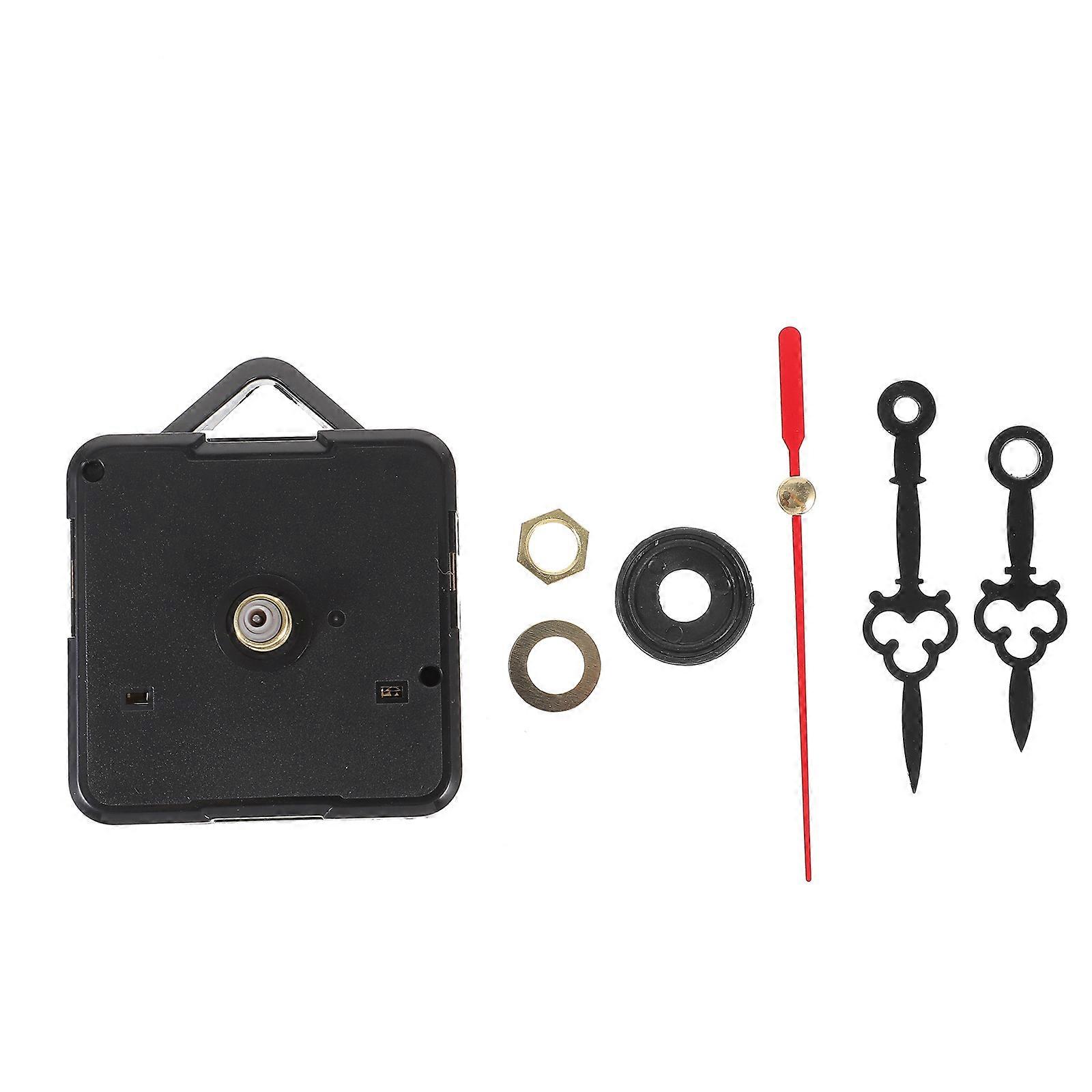 Clock Mechanism Battery Operated Clock Hardware Kit Red Color For Diy Projects 1 Set