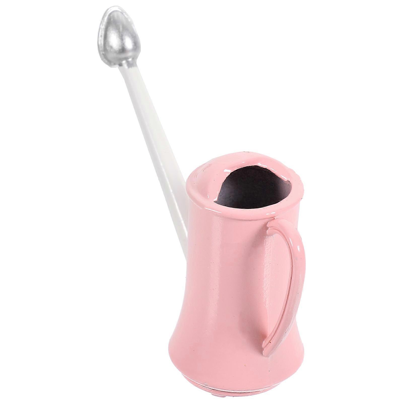 Mini Flower Watering Kettle Dollhouse Decor Miniature Design Pink 5.50X3.00X2.00CM 1Set