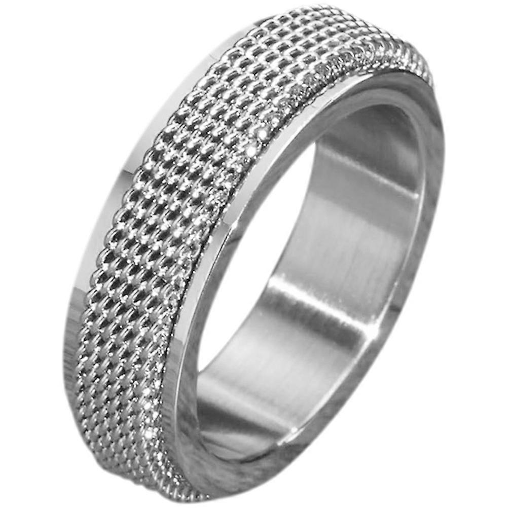 Men's Jewelry Fidget Ring Cosplay Accessory 2.5x2.5cm Silver Color 1Pack