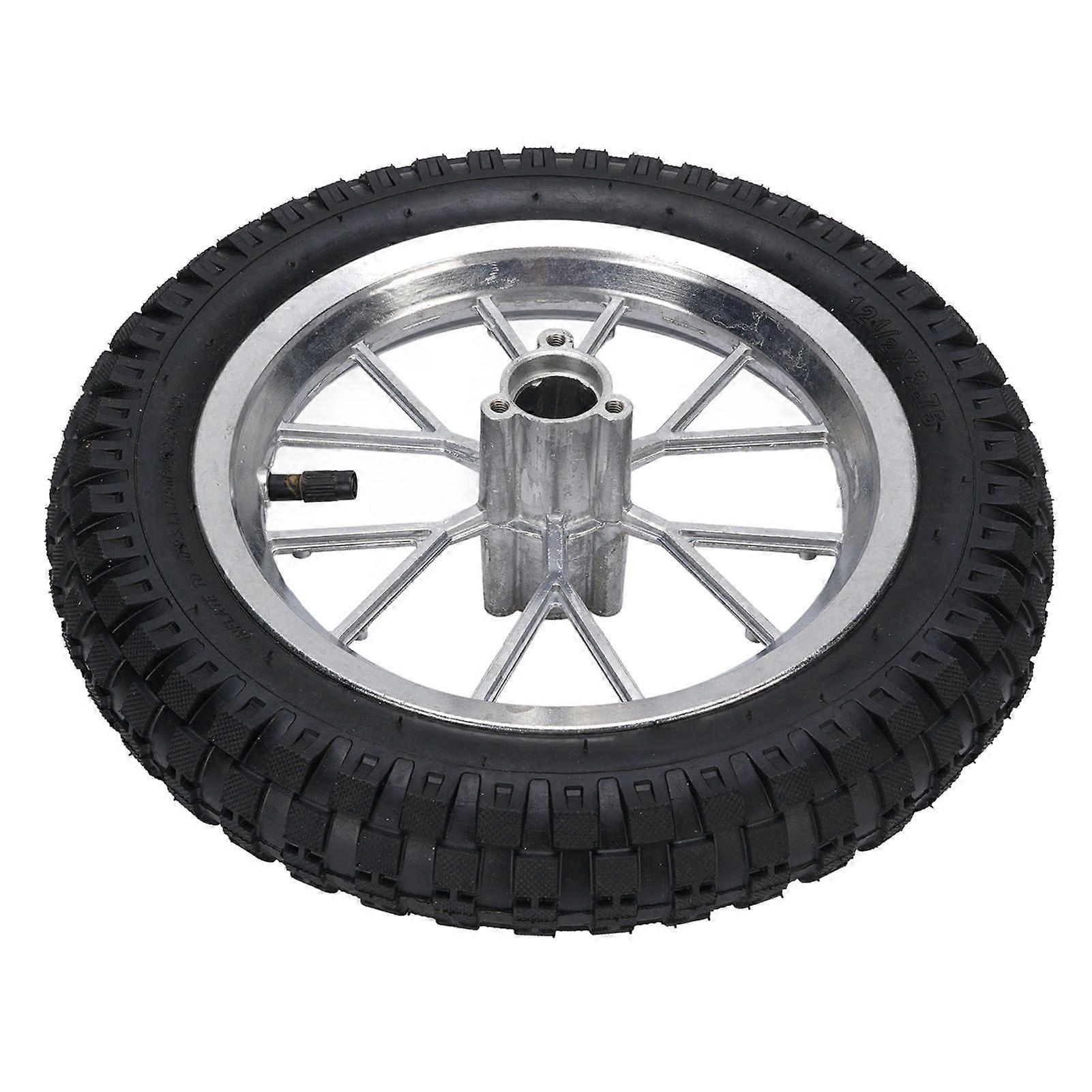 12 1/2X2.75 12.5x2.75 Tire Metal Rubber Rear Wheel Rim Tire Assembly for 2 Stroke Pocket Bike 47cc 49cc MK60206