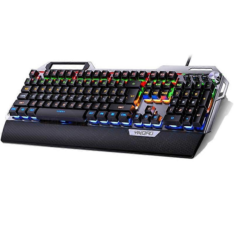 Mechanical Metal Gaming Keyboard with Wrist Rest, Mobile