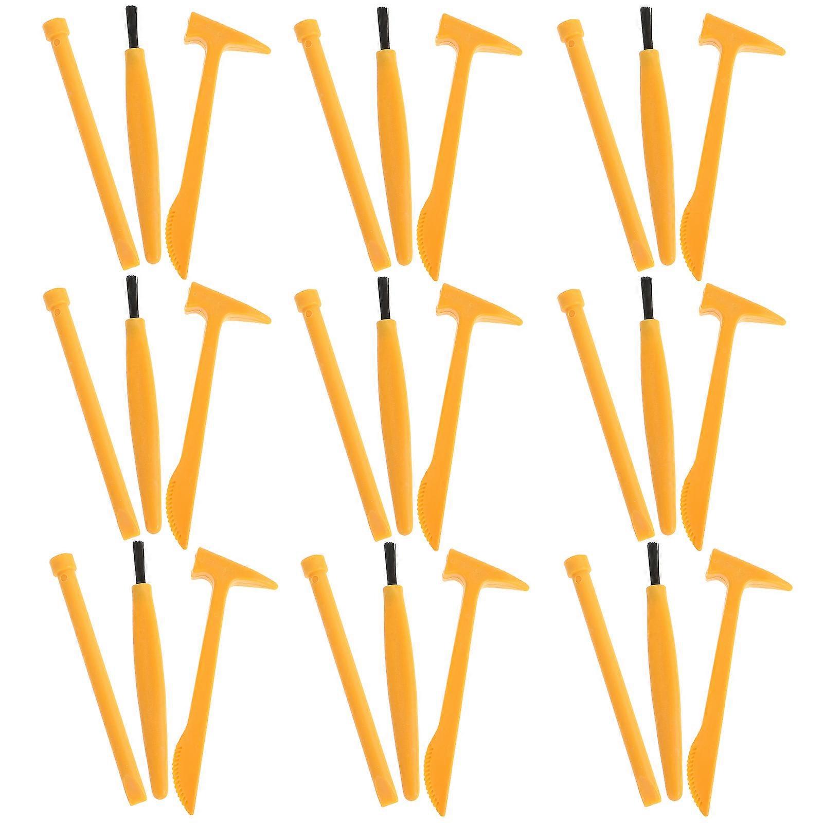 30 Piece Dinosaur Excavation Tool Kit – Complete Archaeology Set with Hammers and Brushes for Young Paleontologists, Educational Science
