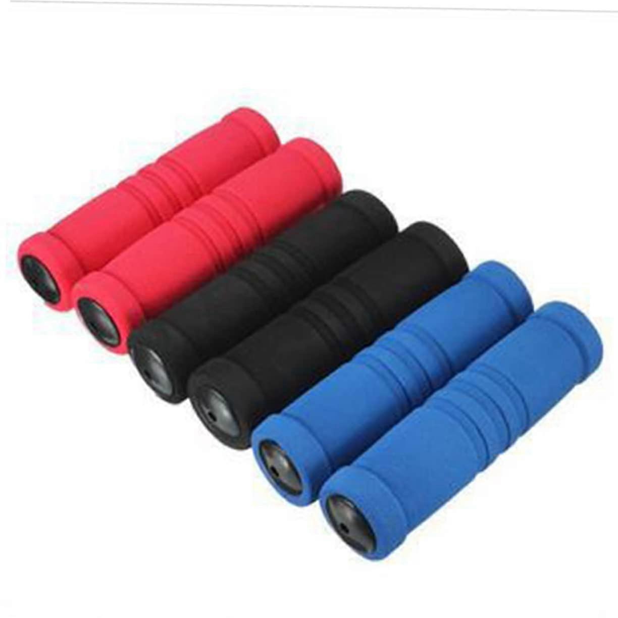 3 Pairs Memory Foam Trap Bar Replacement Grips, Ergonomic Rubber Handlebar Covers, Black Brake Lever Sleeves Compatible with Bicycles